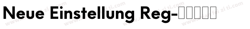 Neue Einstellung Reg字体转换